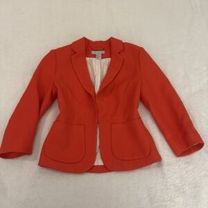 H&M Coral Pink Blazer Jacket Size EU 34 US 4 Professional Workwear Feminine